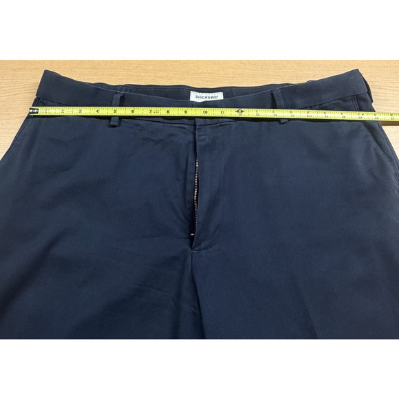 Dockers Dress Pants Men's 38x32 Navy Blue Relaxed Fit Stretch Logo Casual/Office - Picture 15 of 15